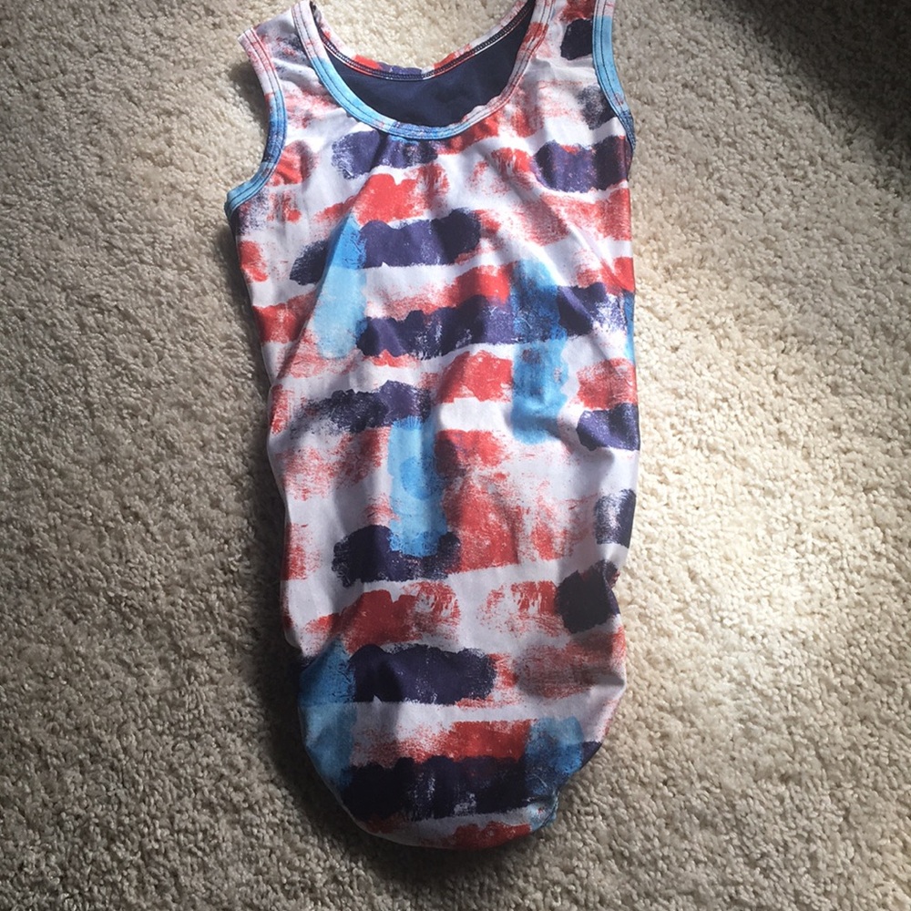 Plum leotard the back side